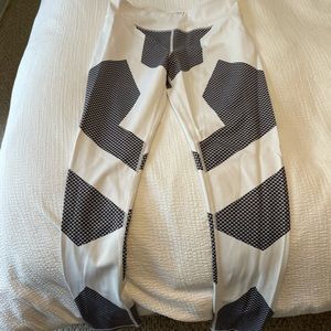 White and grey leggings